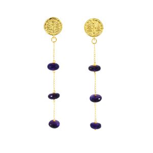 Natural Amethyst Earring Jewelry