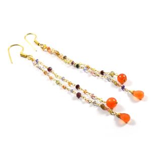 Orange Color Drop Earrings