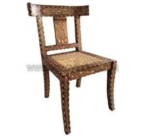 Wooden Bone Inlay Chair