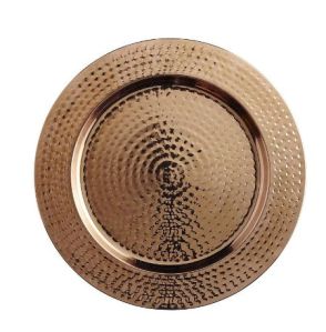GE-6424 Copper Hammered Charger Plate