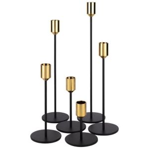 Set of 6 Modern Brass Candle Stand
