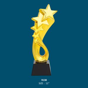 CRYSTAL GOLD  STAR TROPHY