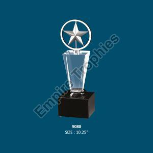 CRYSTAL TROPHY WITH STAR