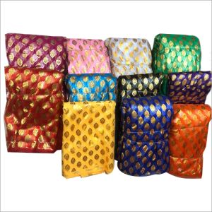 Gold Coin Flower Printed Foil Net Fabric