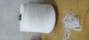 nylon feather white yarn