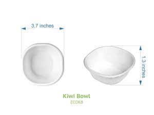 Kiwi 150ml Square Bagasse Bowl