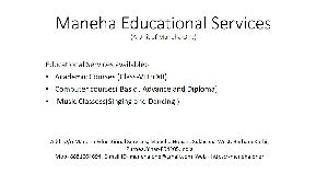 Maneha Educational Services