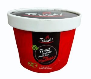 500ml Printed Round Paper Food Container