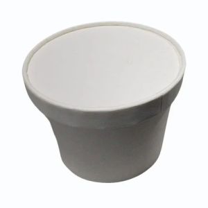 500ml White Paper Round Food Container