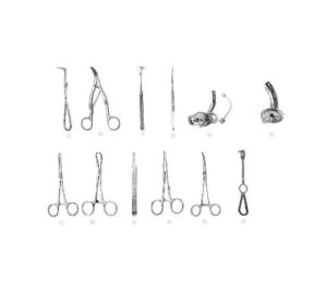 Stainless Steel Tracheostomy Set Of 12 Instruments