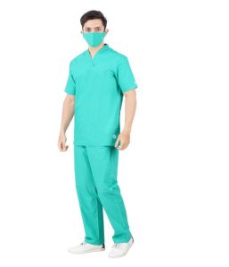 Mens Green Medical Scrub Suit