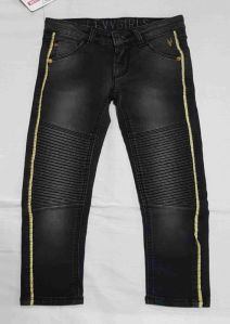 Stretchable Girls Black Jeans