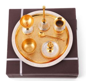 Royal Brass Pooja thali Set