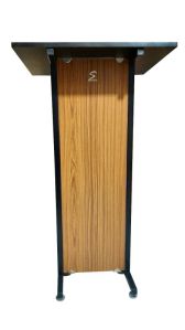 Wood Podium with lockable caster wheel SP-508