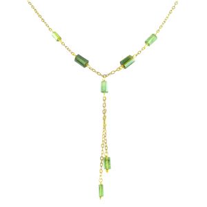 Natural Cylinder Shape Tourmaline Necklace