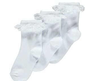 3 Pack Lace Frill Ankle Socks