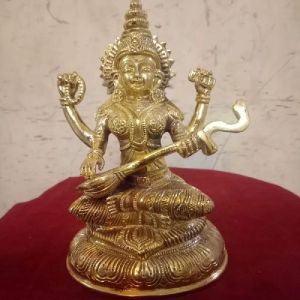 bronze saraswati statue