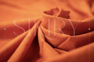 Fiery Orange Eri Silk Fabric