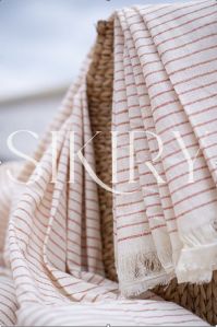 Striped Eri Silk Fabric
