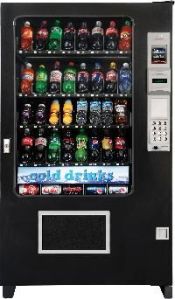 Stainless Steel Beverage Vending Machine, Color : Black