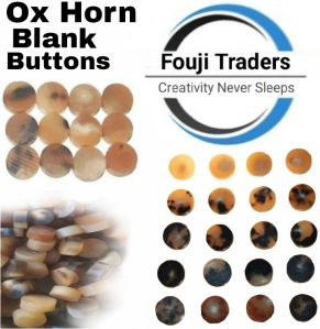 Blank Button (ox Horn)