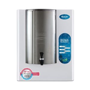 BlueLife NanoSwatch, Digital NF+UV Water Purifier with Detachable Stainless-Steel Storage Tank