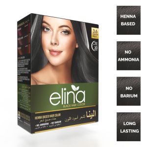 Elina Unisex Henna Hair Color-Black