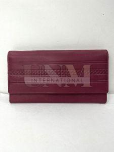 LW002 Ladies Burgundy Leather Wallet