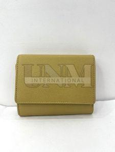 LW008 Ladies Yellow Leather Wallet