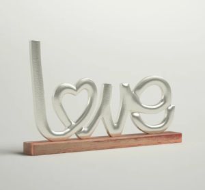 Metal Love Letters Sculpture