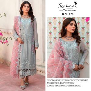 Organza Heavy Embroidered with Pearls Pakistani Suit Set