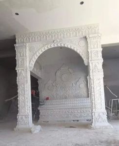 White Jain Marble Vedi