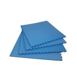 Blue Plain Foam Floor Mat