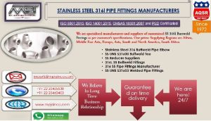 Stainless Steel 316L Pipe Fittings