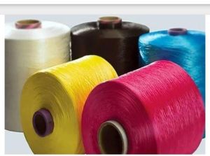 Polyster sewing threads dyed