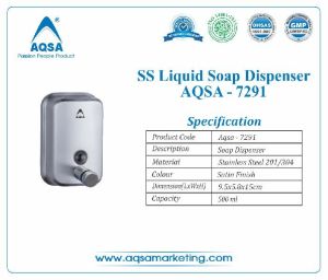 SS Soap Dispenser 500 ml - AQSA 7291