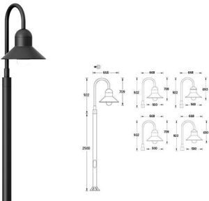 Duomo Sheppards Crook Post Top Luminaires