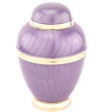 Purple Brass Enamel Cremation Urn
