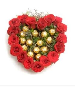 Heart Shape Love roses bouquet