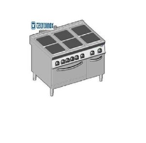 Electric 6 Square Hotplate On Oven Tecnoinox