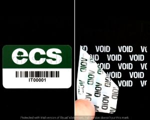 White Void Sticker Security Tamper proof evident Label