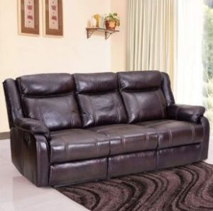 Leatherette 3 Seater Recliner Sofa