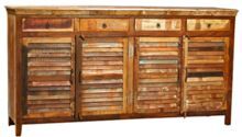 Nantucket Buffet with 4 Drawers and Louvered Doors