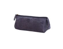 Leather Zippered Pen Pencil Pouch