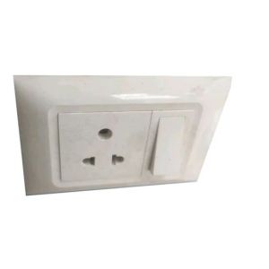 White Modular Electrical Switch