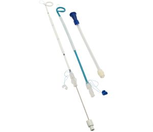 pigtail catheter with safety mechanism