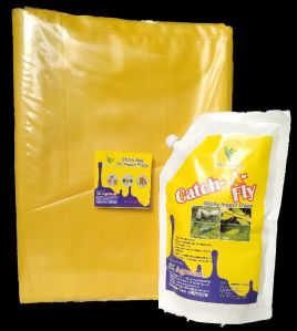 Yellow sticky trap bag with adhesive