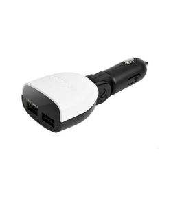 T2 White Capdase Dual Usb Car Charger Monitor