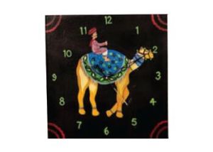 Handpainted Wooden Clock