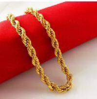 Micro Gold Designer Men's Rope Chain-24